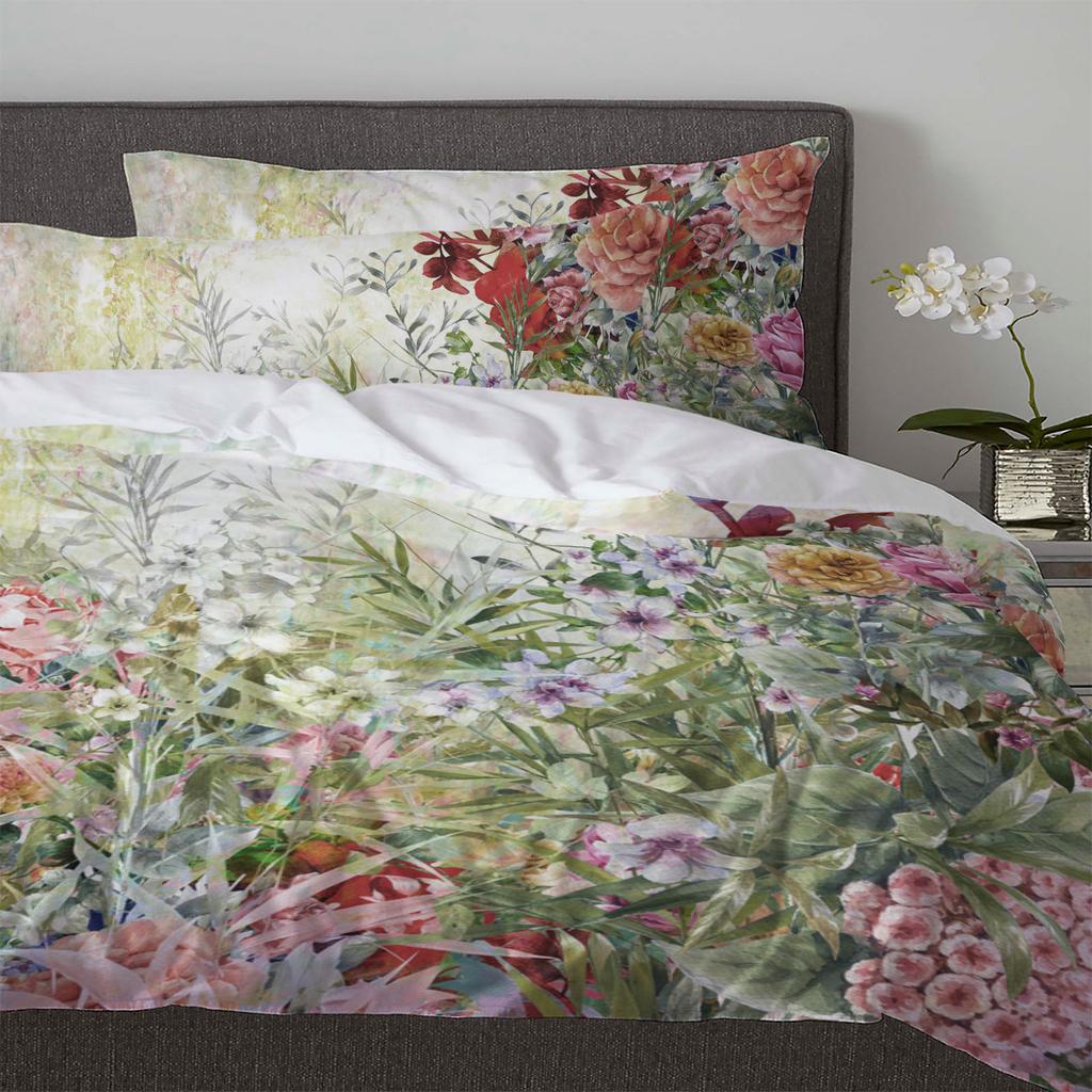 Rose Flower Abstract Duvet Cover With Pillow Case Custom 3pcs Bedding Set Quilt Cover Double Bed Home Textile