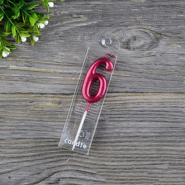 1 st Rött Vin Nummer Födelsedag Papper Tårtljus Barn Födelsedagsfest Bröllopstårta Ljus Favör Tillbehör Tårtdekorationer