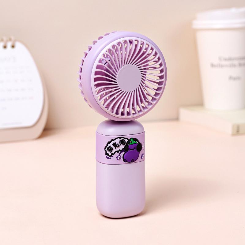 New Cute USB Rechargeable Mini Cartoon Handheld Fan for Students 74x40x157mm