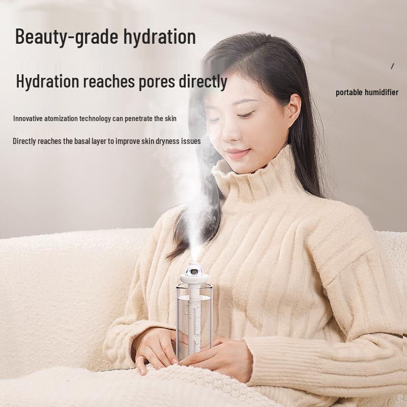 Silent Desktop & Car Humidifier - Large Capacity & Spray, Portable Atomizer for Home & Bedroom