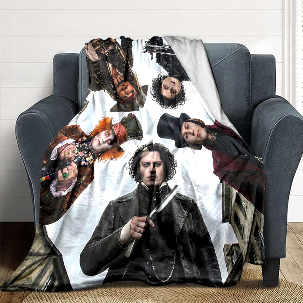 Alice Wonderland Mad Hatter'S Tea Party Blanket Soft Throw Blanket For Home Bedroom Bed Sofa Travel Office Solid Christmas Blanket