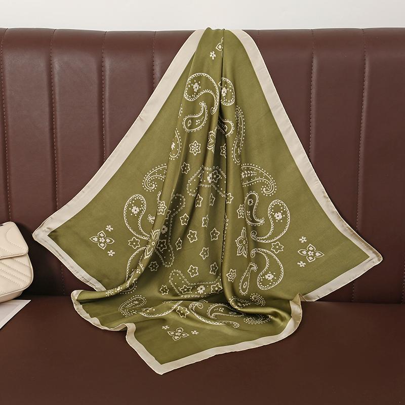 Minimalist Dotted Print Designer Scarf Women 70x70cm Lightweight Silk Scarves Luxury Elegance Bandana Neckerchief Shawl Kerchief