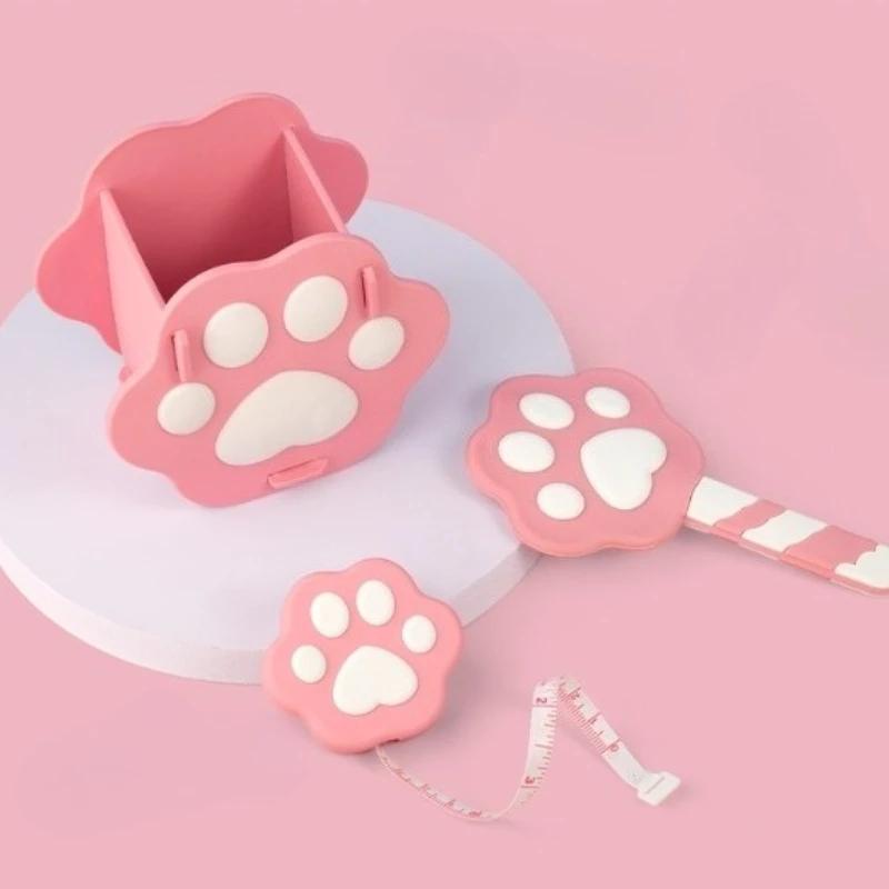 1pc Cute Cartoon Cat Claw Pen Holder Student Desktop Storage Box Cosmetics Pencil Organizer for Desk, School Pen Container