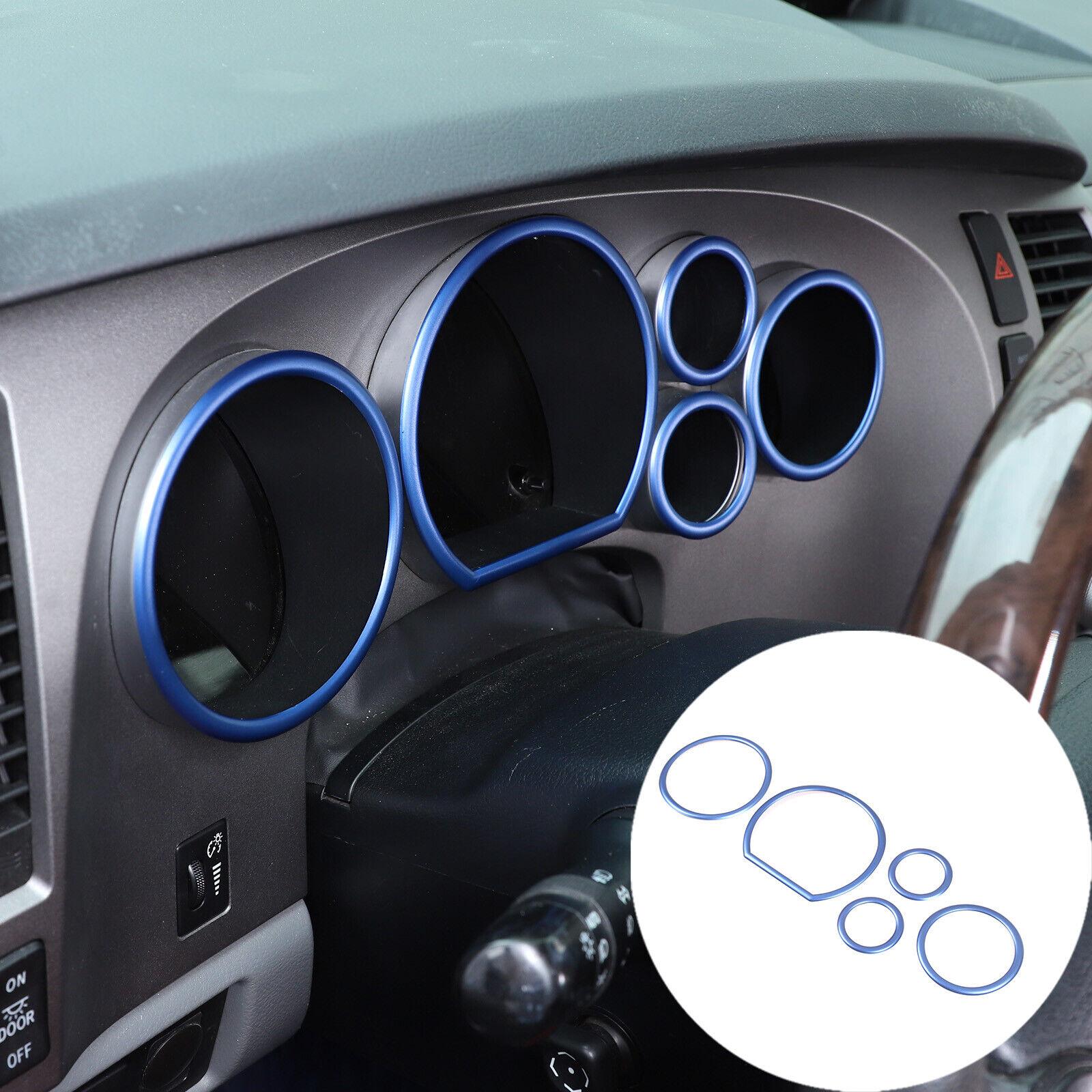 For Toyota Tundra 2007-2013 Blue Alloy Interior Speedometer Accent Cover Trim