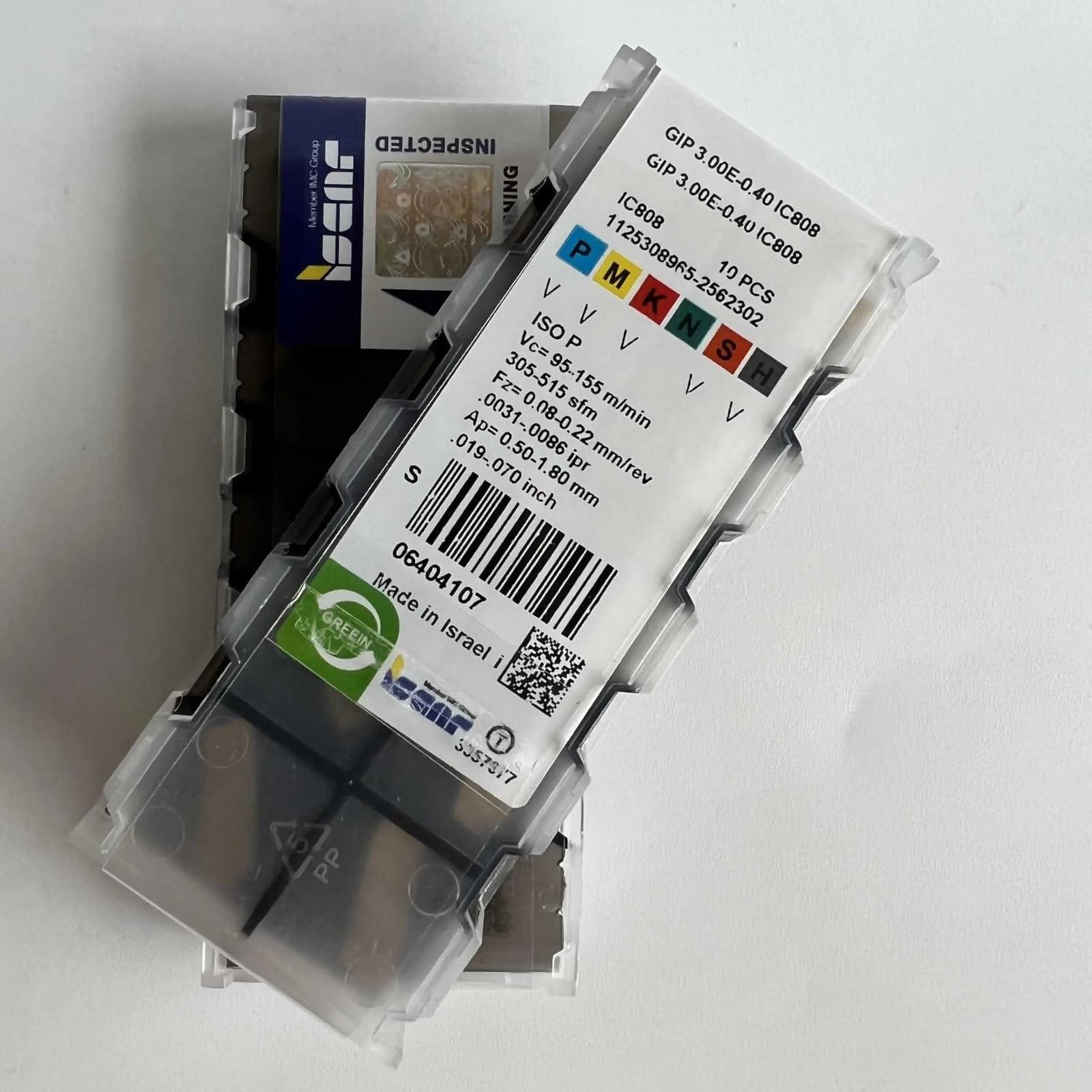 

GIP3.00E-0.40 IC808 /Industrial indexable Carbide Inserts 10 PCS