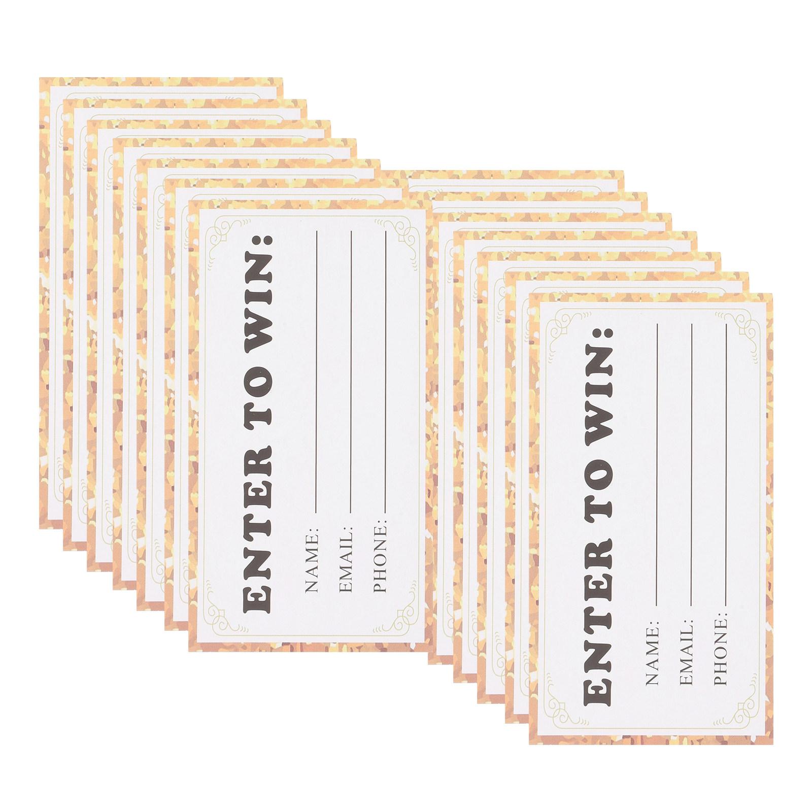 

50Pcs Raffle Tickets Entry Forms Blank Cards with Name Email Phone for Events Fundraisers Door Prizes Raffle Tickers other