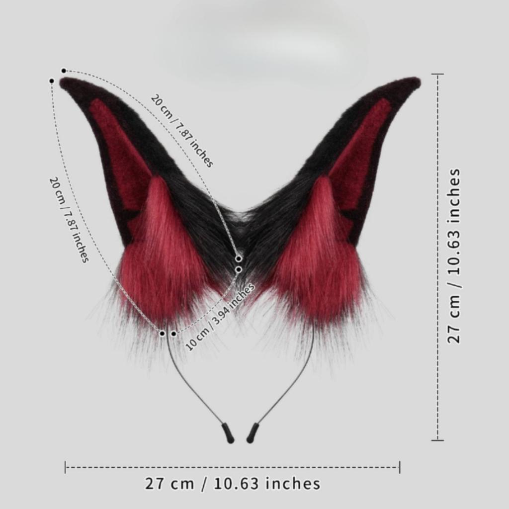 Faux Animal-Ear Headband Flexible Animal Ears Fuzzy for Cosplay