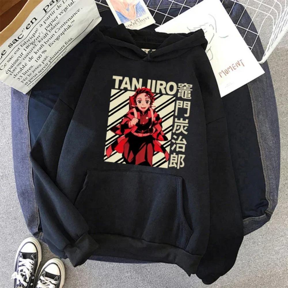 Cute Nezuko Anime Print Hoodies Women Demon Slayer Manga Sweatshirts Tanjiro Kimetsu No Yaiba Hoodie Harajuku Streetwear Clothes