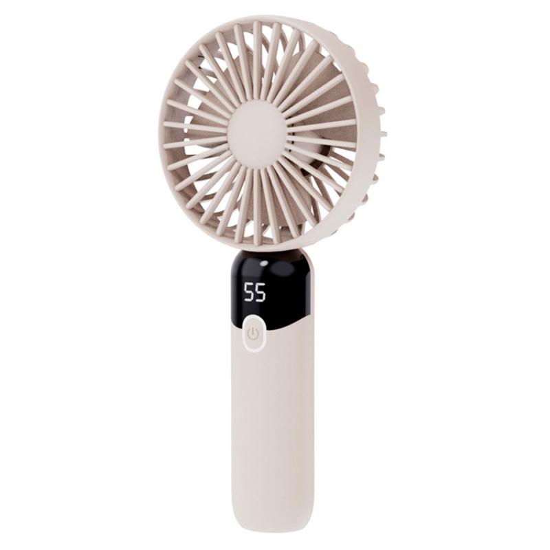 Portable Fan Powerful Handheld Fan Rechargeable 6 Speed Digital Display Fan