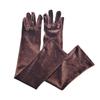 Gold Velvet Ladies' Long Retro Dance & Photography Gloves for Christmas
