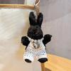 Bunny Plush Unique Keychain With Dazzling Pearl Chain Available In Soft Color Options