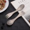 Titanium Camping Cutlery Set Lightweight Portable Outdoor Fork Spoon Chopsticks for Hiking Picnic Travel