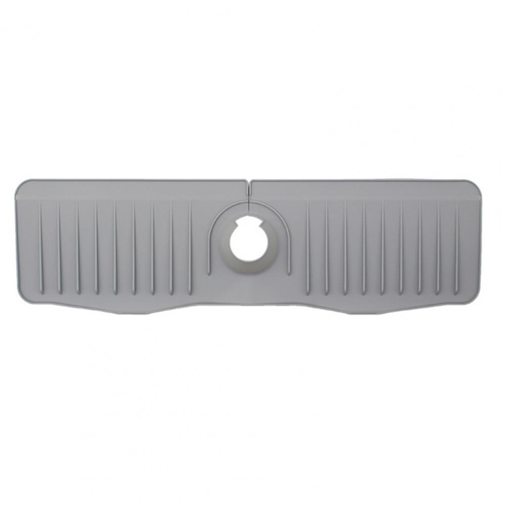 Kitchen Sink Splash Guard Silicone Faucet Handle Drip Catcher Tray Sponge Holder Faucet Sink Protectors Mat For Kitchen Bathroom