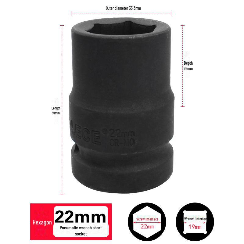 Tolis Heavy-Duty 3/4 Series Pneumatic Hex Socket Wrench for 17-41mm Tires
