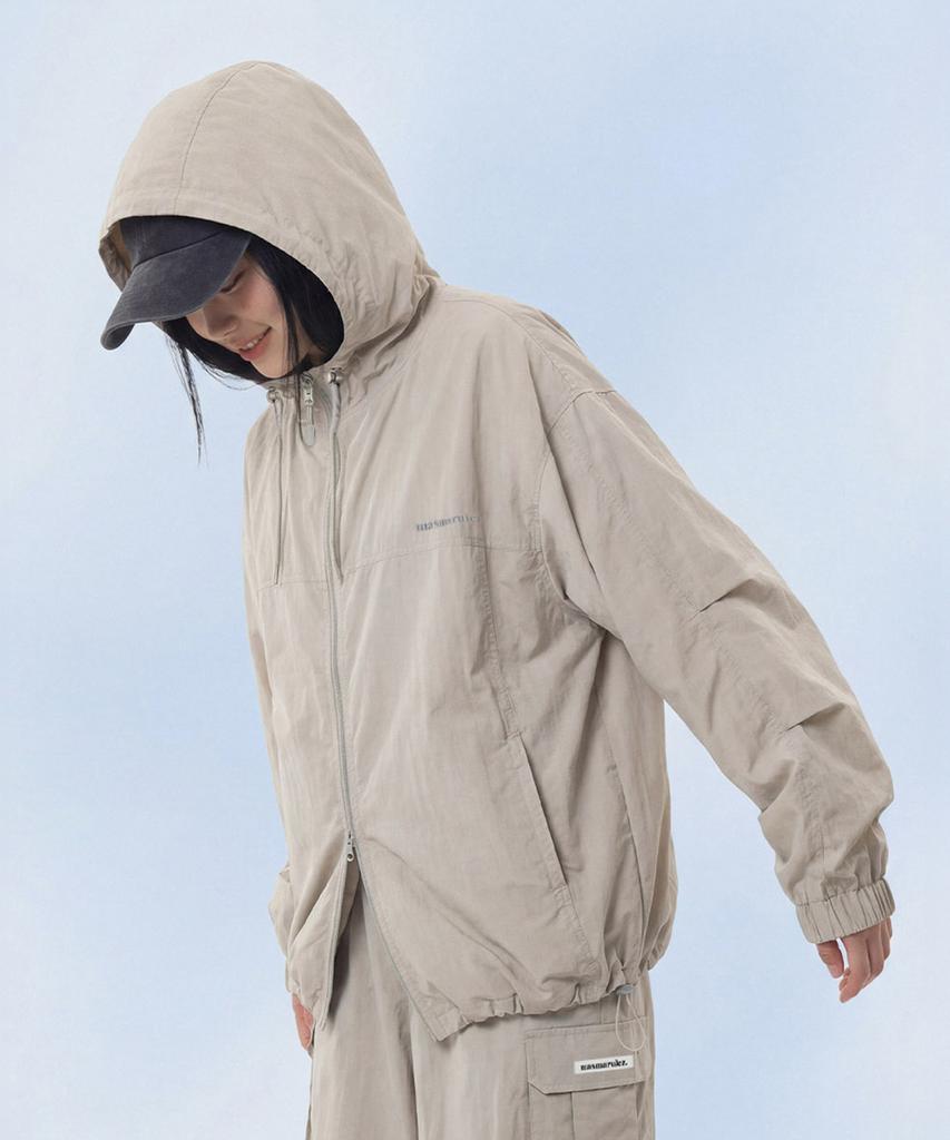 Masmarulez Apparel Essential Two Way Light Windbreaker_Light Gray