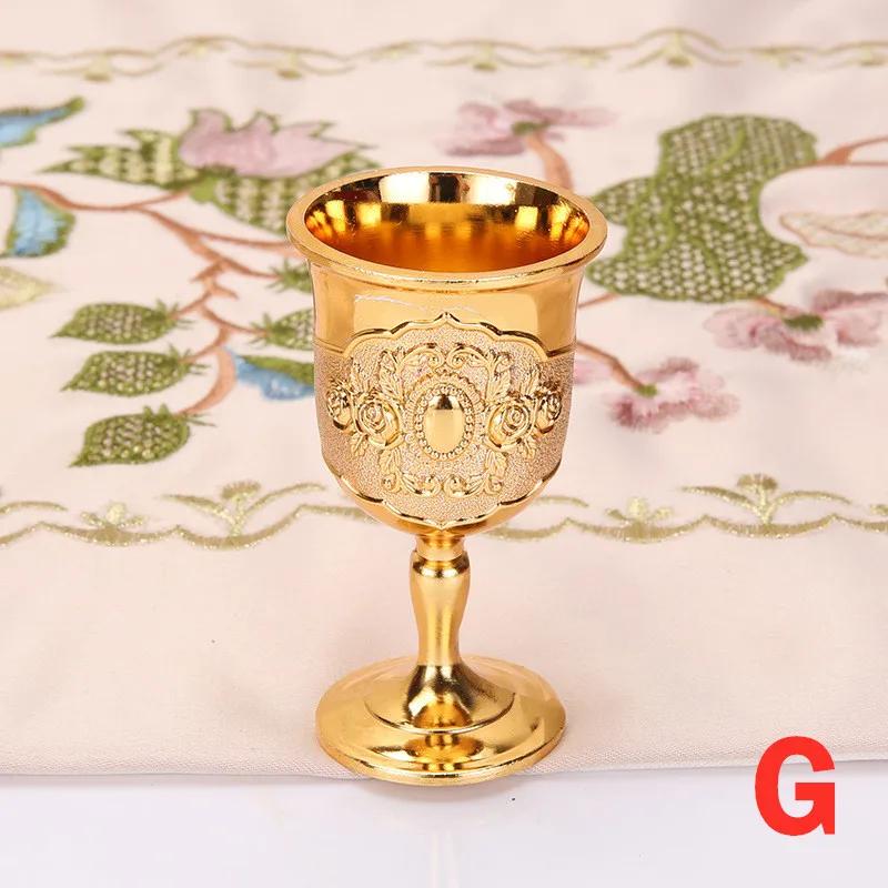 Metal Wine Glasses Retro Wine Cup Goblet Vintage European Style Champagne Cocktail Glasses Bar Home Decor Drinkware