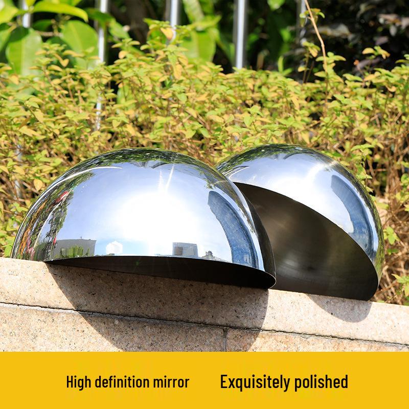 304 Stainless Steel Mirror Finish Hollow Hemisphere Decoration Ball