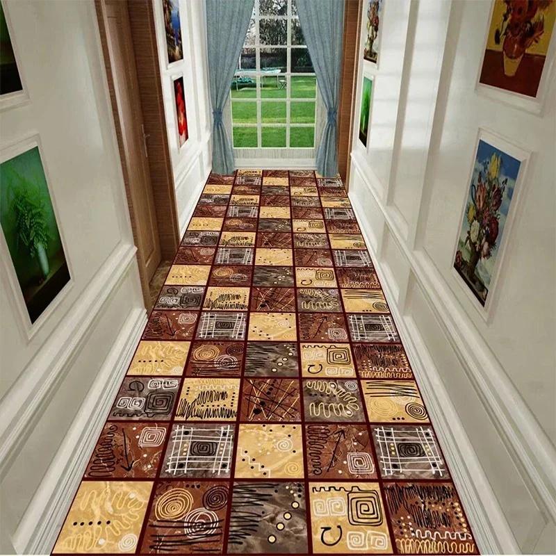 Nordic Modern Corridor Hallway Long Rugs Home Decoration Carpet for Living Room Hotel Aisle Runner Rug Villa Anti-slip Floor Mat