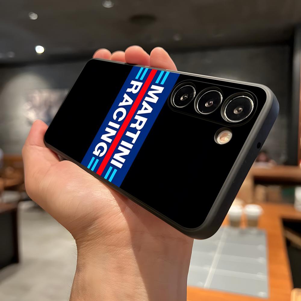 Custodia per Telefono Racing M-Martini Per Samsung A56 A36 A26 A16 A15 A25 A35 A55 A14 A34 A24 A54 Guscio Morbido Nero