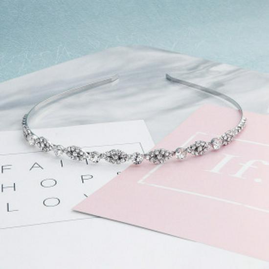 Koreanischer Zirkon Doppellagiges Kristall Brautstirnband: Eleganter High-End Hochzeits- & Abschlussball-Haarschmuck für Frauen