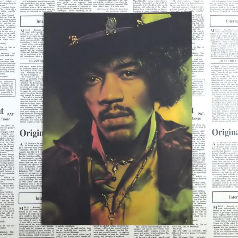 Jimi Hendrix Retro Rock Band Decorative Poster
