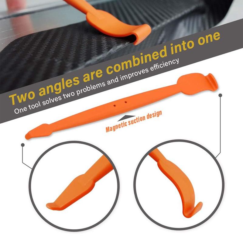 Car Accessories Vinyl Film Micro Stick Squeegee Curves Slot Edge Detailing Scraper Wrapping Tool Window Tint Kit Metal Spudger