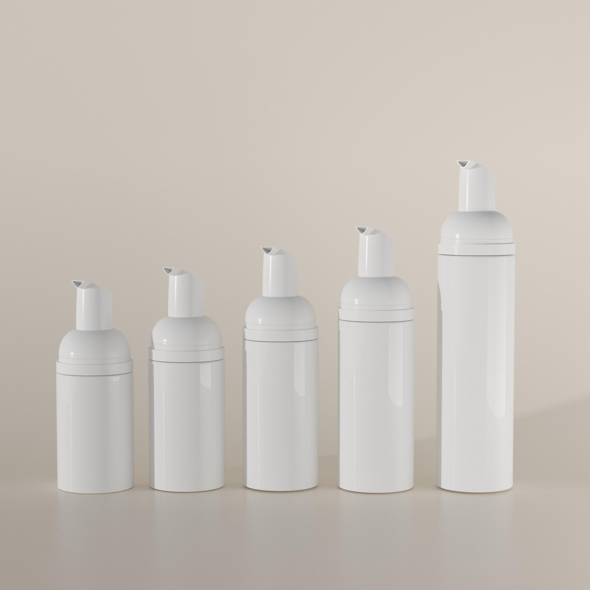 Портативный белый флакон для пены для умывания из ПЭТ объемом 100 мл, горлышко 30 мм, для пены для умывания.