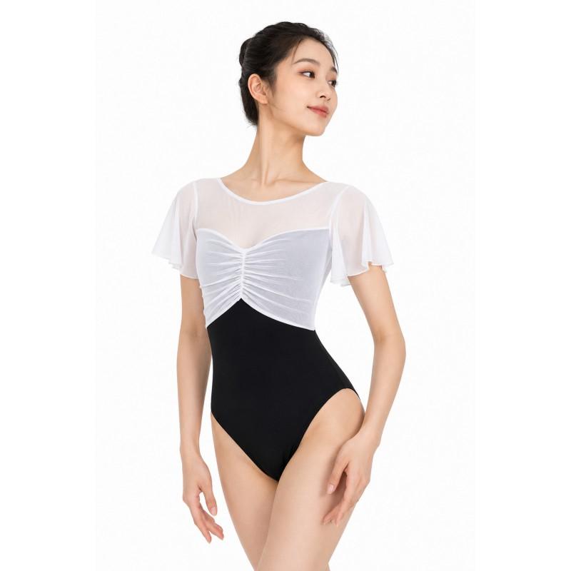 Womens Ballet Leotard With Fly Sleeves Dance Practice Classical Modern Contemporary Training