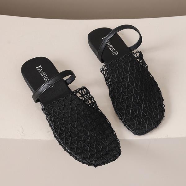 Fashion Shoes Fretwork Heels Slippers Women Summer Slides Cover Toe Pantofle 2025 Rome Female Shoes Womens Slippers Outdoor Slides Fretw