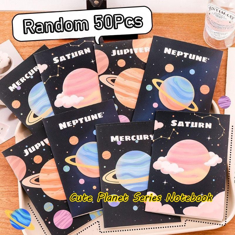 

50 Pcs Lunar Starry Sky Retro Paper Notepad Student Portable Notepad Notebook for Business Gifts School Random style 50Pcs
