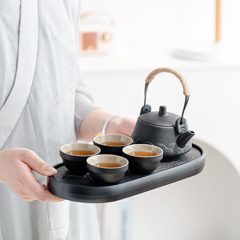 Travel tea set Small set Outdoor portable teapot Camping Kung Fu tea set Company business holiday gifts