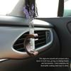 Little Glass Flower Vase Air Vent Clip, Car Flower Vent Clip, Cars Vase Vent Clip Plant Holder, Universal Auto Interior Wooden Ornament Decoration