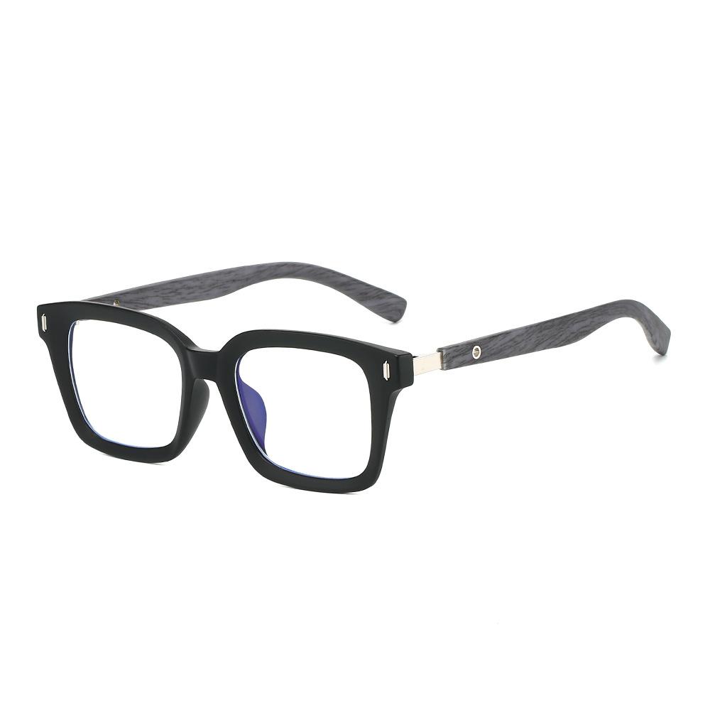 2519 Anti-Blue Reading Glasses Men'S Japan And Korea Tide Imitation Wood Frame Advanced Sense Can Be Matched With Degree Myopia Glasses