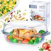 Glass Ovenproof Dish with Lid 3.1+2.6 L