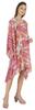 Moomaya Women  s Short Hoodie Kaftan Loose Tunic Kimono Sleeve Mini Beach Cover Up