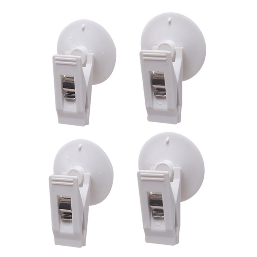 4/8Pcs Shower Curtain Clips with Suction Cup to Prevent Water Splashing Out Windproof Splash Guard Clip for Bathroom