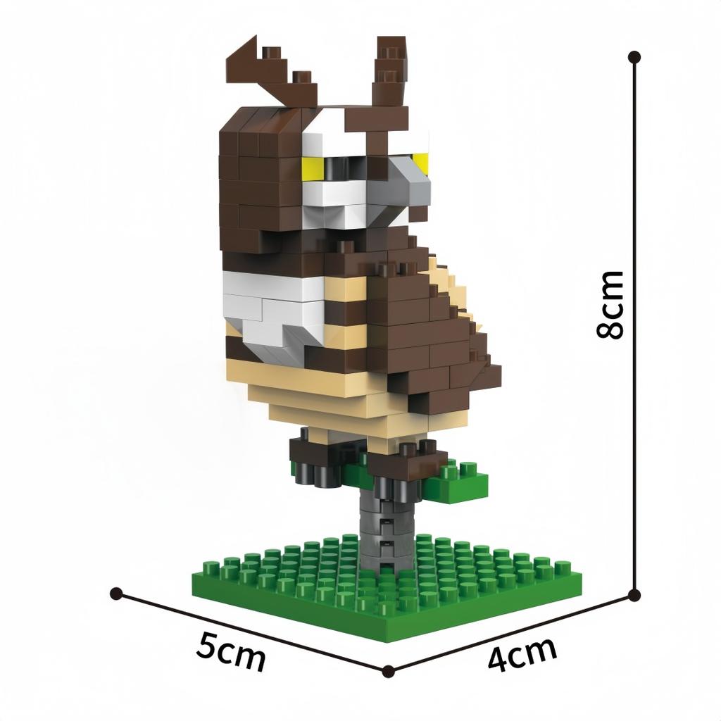 KNEW BUILT 3D Pet Micro Mini Building Block Toy-ToucanPelicanRoosterSeagullMacaw-Fun & Educational GiftKids Favorite Animal