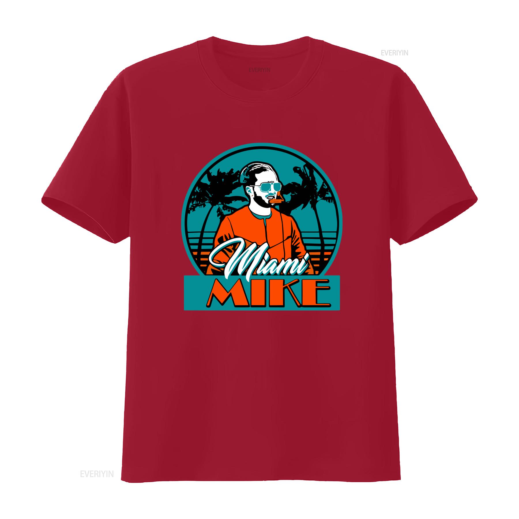 

Mike McDaniel Dolphins Miami Retro Style Print T Shirt vintage Washed Unisex graphic Top For Everyday Wear Slightly Stylish S