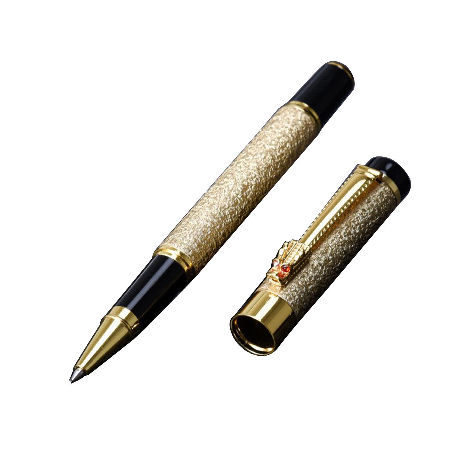 

Шариковые ручки с быстросохнущими чернилами 0,5 мм, тонкая гелевая ручка с жидкими чернилами, ручка-роллер для подписи, для ведения дневника золотой