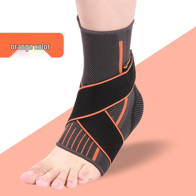 Nylon Knit Ankle Brace with Wrap Strap
