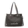 Simple canvas tote bag women's leisure large-capacity shoulder tote bag versatile class commuter messenger bag