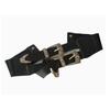 Women's Fashion Elastic Wide Waistband with Metal Carved Double Buckle Decorative Waist Belt for Dresses and Blouses Slim Waist