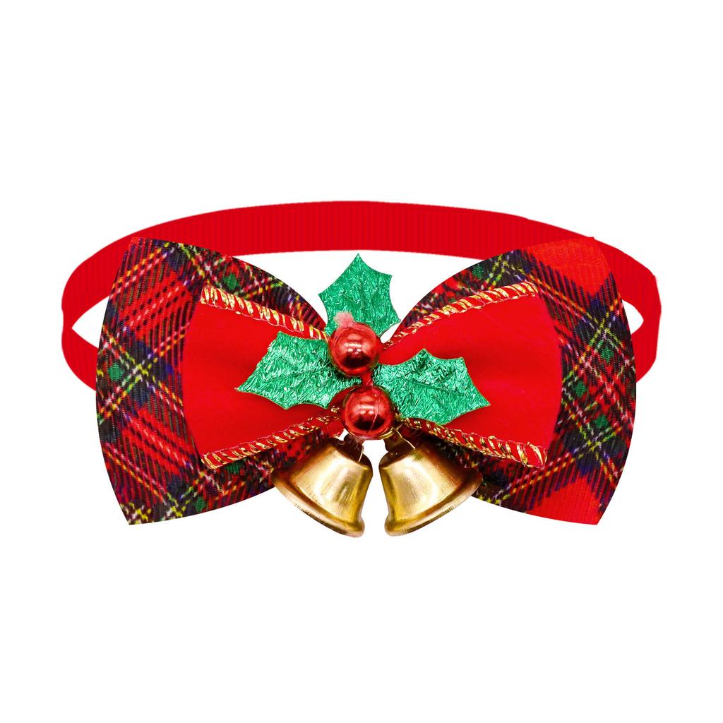 Weihnachts-Hundehalsband mit Glocke Krawatte Haustier Katze Krawattenhalsband Modisches Verstellbares Halsband Katze Hund Kleidung Haustierbedarf Neujahrsgeschenk