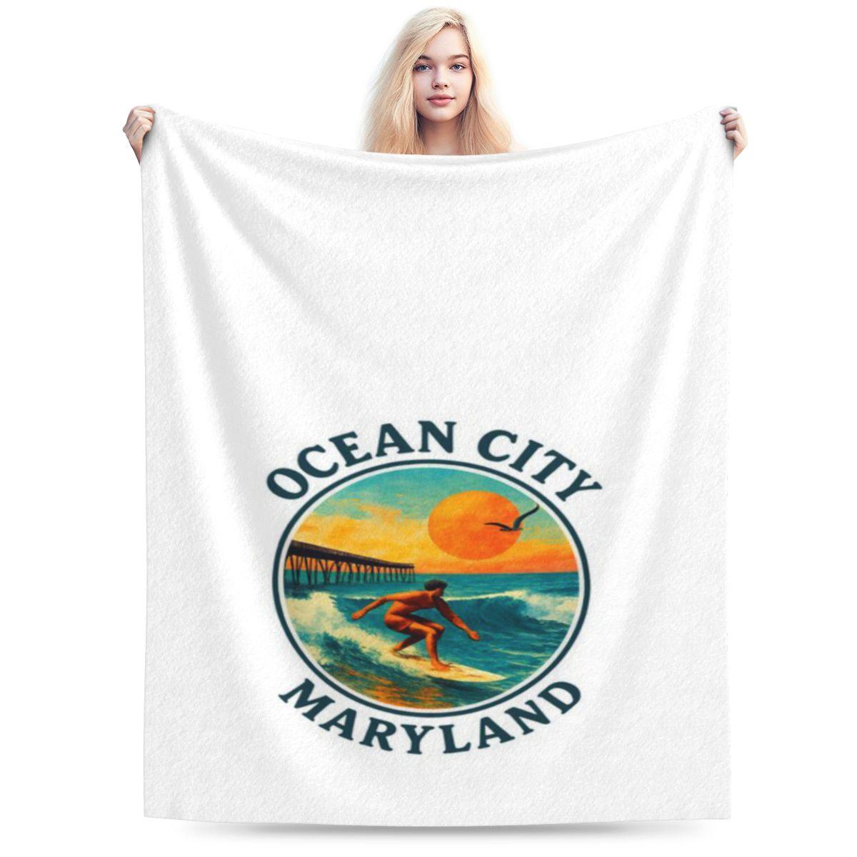 

Ocean City Maryland Custom Comfortable Decorate Home An UltraSoft Micro Fleece Blanket 75x100cm 30x40in