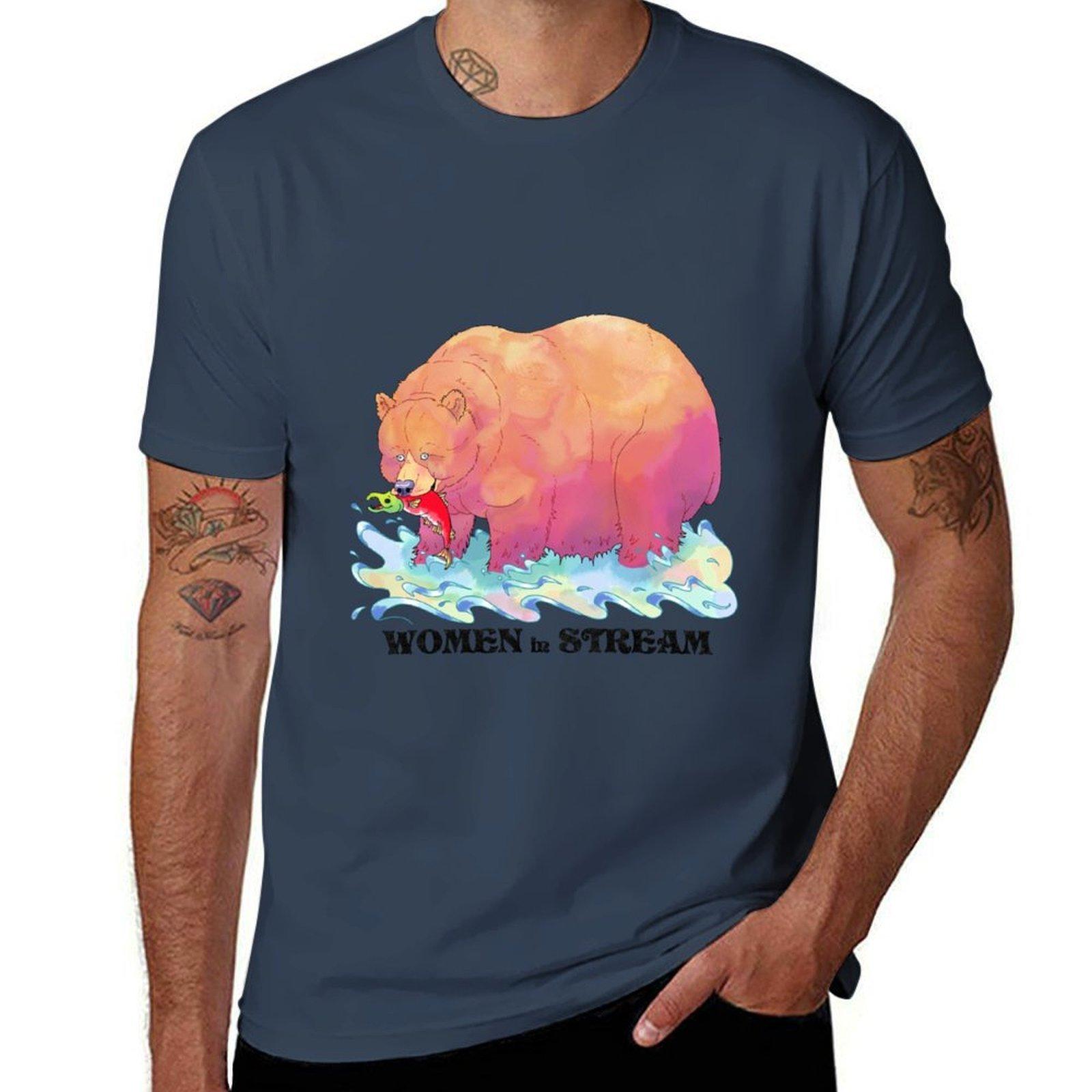 WoUnisex In Stream TShirt Casual Loose Fit Short Sleeve TShirt S