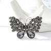 Elegant Vintage Butterfly Brooch With Rhinestones Accent For Women Fashion Animal Badge Wedding Party Accessory