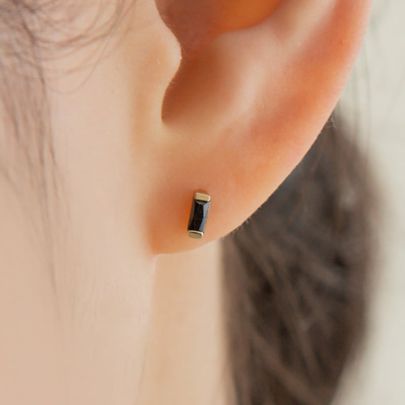 LUNNE 14k Baguette-cut Cubic Zirconia Earrings (14k Gold) A08