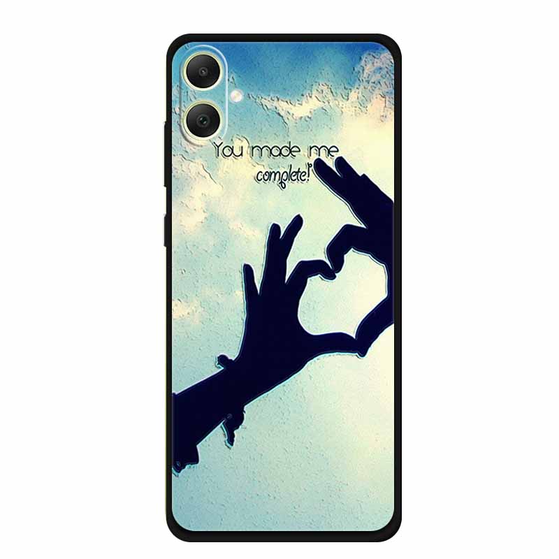 3D Emboss Case For Samsung Galaxy A06 M06 F06 A05 M05 F05 Phone Case A 06 M 05 Flower Black Silicone Soft Back Cover Coque Funda