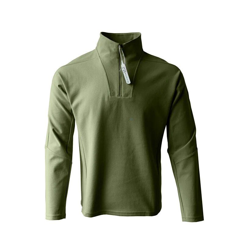 Birdhouse Outdoor Sports Quick-Dry Half-Zip Stand Collar Sweatshirt Men s American Style Fitness Training Wear Export Men s Jacket Army Green M