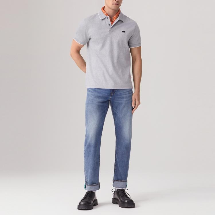 Levis Ležérní Měkká Pohodlná Jednobarevná Polokošile s Krátkým Rukávem Pánská Polokošile Šedá 003MT-0000